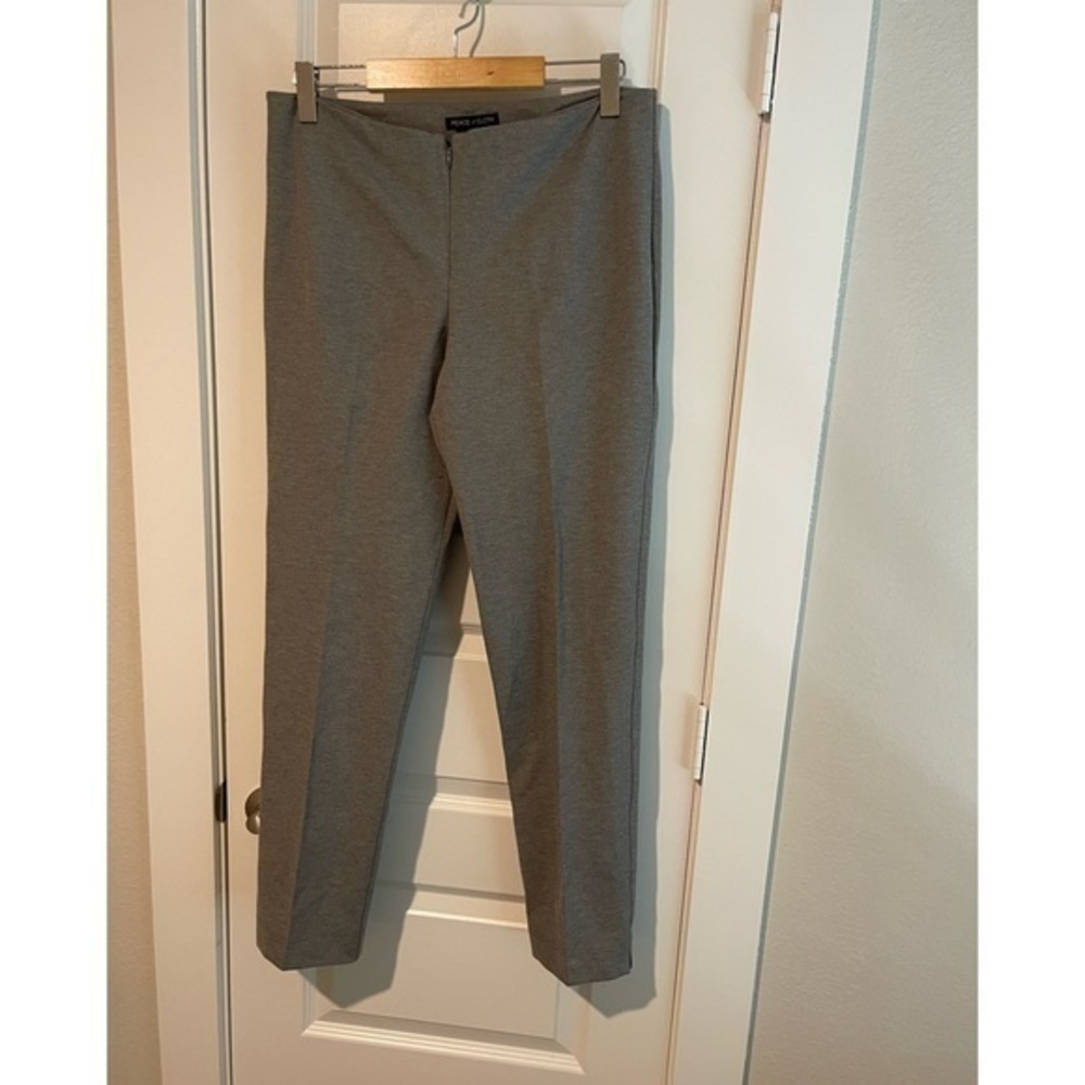 Peace of cloth front zip pant